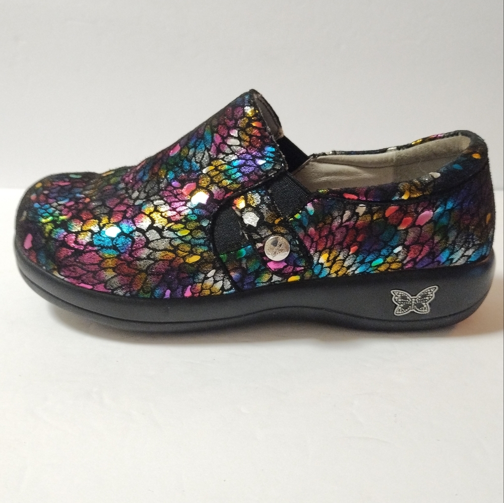 Womens Alegria Keli Slip-On Clogs - Minnow Rainbow Size 37